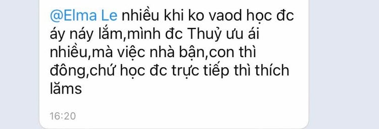 Học viên chia sẻ được hỗ trợ nhiệt tình và thích học trực tiếp cùng lớp