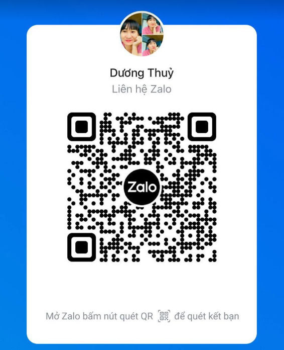 Mã QR Zalo liên hệ trực tiếp với Dương Thủy